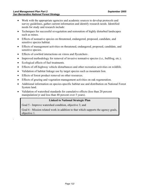 San Bernardino National Forest Land Management Plan - Part 2