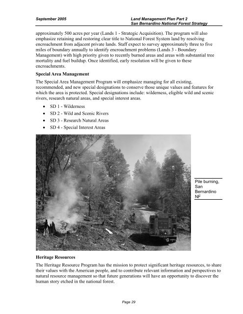 San Bernardino National Forest Land Management Plan - Part 2