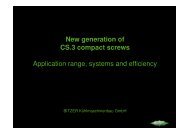 New generation of CS.3 compact screws Application range, systems ...