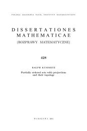 DISSERTATIONES MATHEMATICAE - Journals IM PAN - Instytut ...