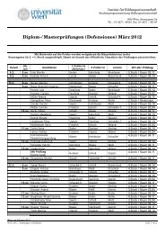 Diplom-/Masterprüfungen (Defensiones) März 2012