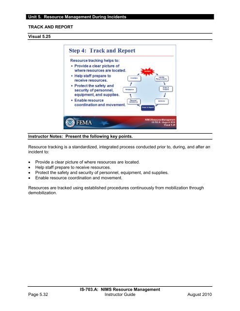 IS-703 NIMS Resource Management - Emergency Management ...