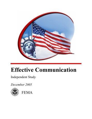 Effective Communication - Emergency Management Institute ...