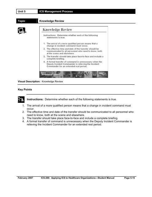 INTRODUCTION AND UNIT OVERVIEW - Emergency Management ...