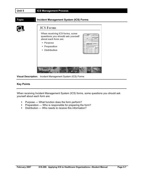 INTRODUCTION AND UNIT OVERVIEW - Emergency Management ...