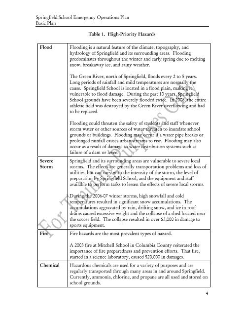 Sample School Emergency Operations Plan