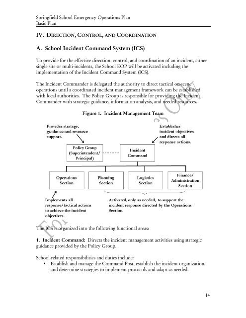 Sample School Emergency Operations Plan