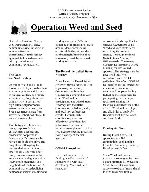Operation Weed and Seed