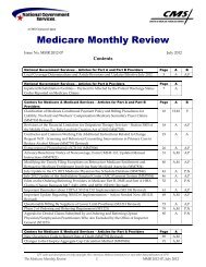 Medicare Monthly Review Bulletin July 2012 - National Government ...
