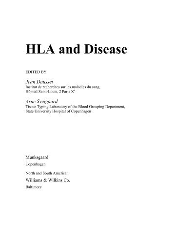 HLA and Disease - Yale School of Medicine - Yale University