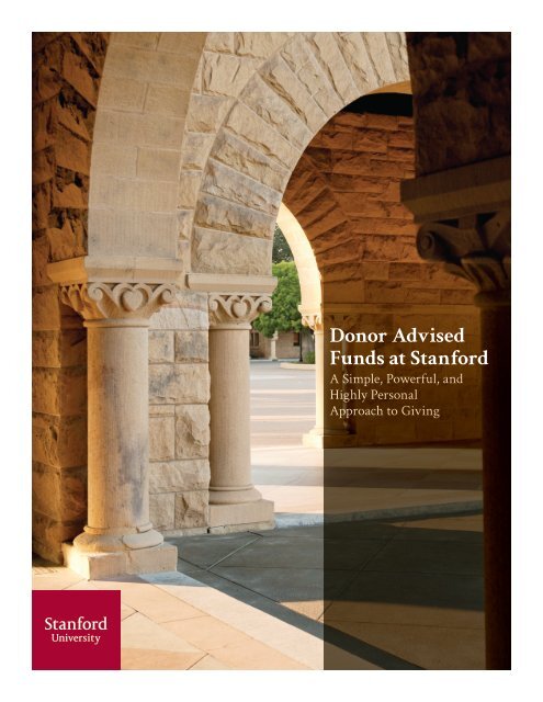 Donor Advised Funds [PDF] - Giving to Stanford - Stanford University