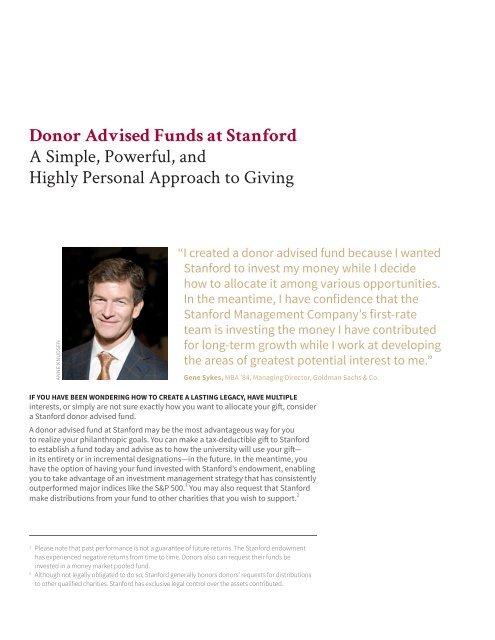 Donor Advised Funds [PDF] - Giving to Stanford - Stanford University