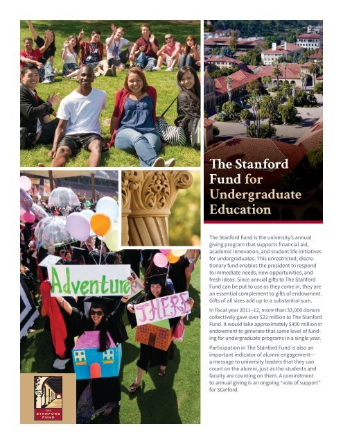 The Stanford Fund for Undergraduate Education [PDF] - Giving to ...
