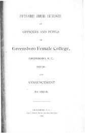 Greensboro Female College - Brock Historical Museum of ...