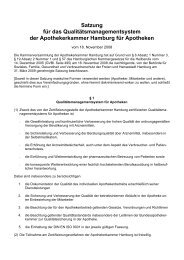 Satzung für das Qualitätsmanagementsystem der Apothekerkammer ...