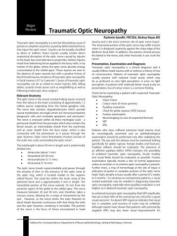 Traumatic Optic Neuropathy - KSOS