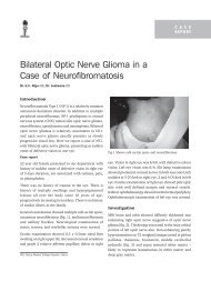 Bilateral Optic Nerve Glioma in a Case of Neurofibromatosis - KSOS