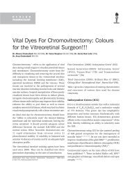 Vital Dyes For Chromovitrectomy: Colours for the ... - KSOS