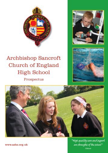 Prospectus (pdf) - Archbishop Sancroft Church of England High ...