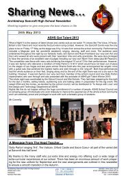 Newsletter (pdf) - Archbishop Sancroft Church of England High School