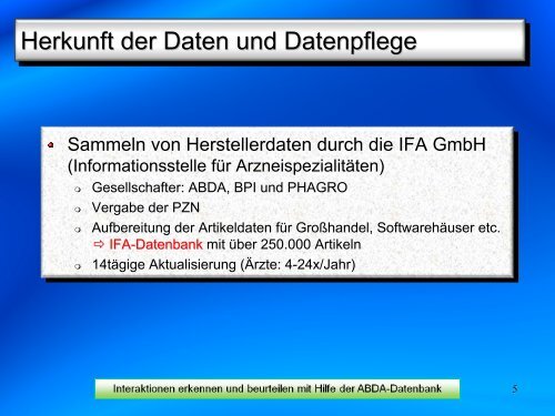 Informationen über Arzneimittel - Apothekerkammer