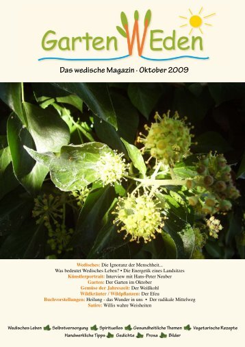 Das wedische Magazin . Oktober 2009 - Garten Weden