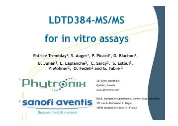 LDTD384-MS/MS for In Vitro Assays : Different ... - LDTD - Phytronix