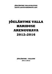 jõelähtme valla hariduse arengukava 2012-2016 - Jõelähtme vald