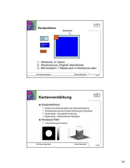 Filteroperationen Bildverbesserung - Campus Hagenberg