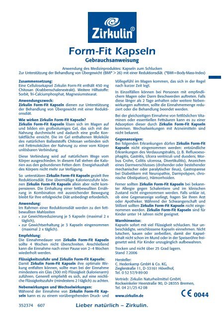 Form-Fit Kapseln - Eurapon