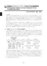 鉄触媒クロスカップリング反応の反応機構解析 - 協奏機能触媒 - 九州大学