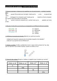 Les états de la matière : exercices formatifs - OVH.net