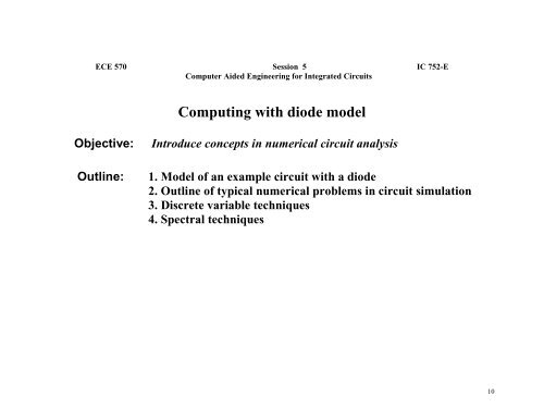 Computing with diode model