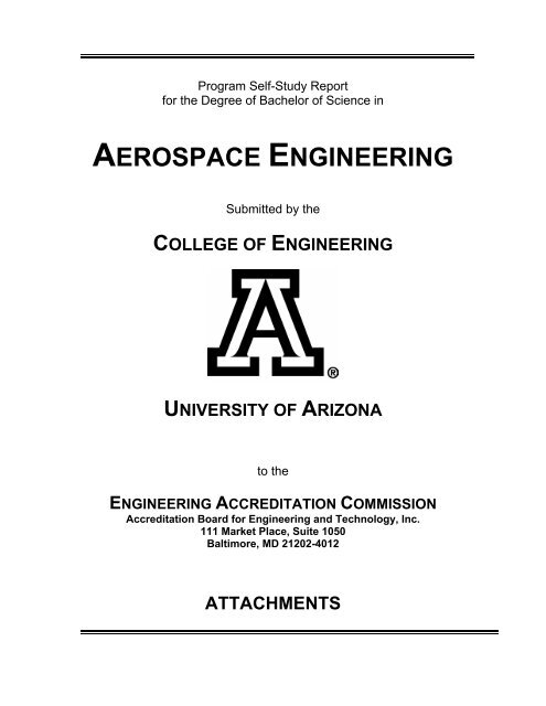 aerospace engineering - Department of Aerospace and Mechanical ...