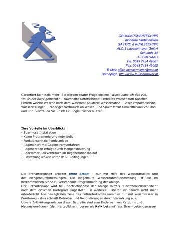 INFO - Gastro & Kühltechnik Alois Laussermayer