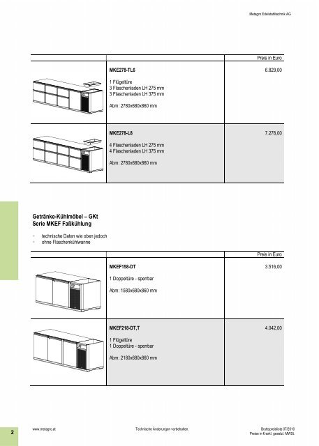 KATALOG beste Qualität Metagro