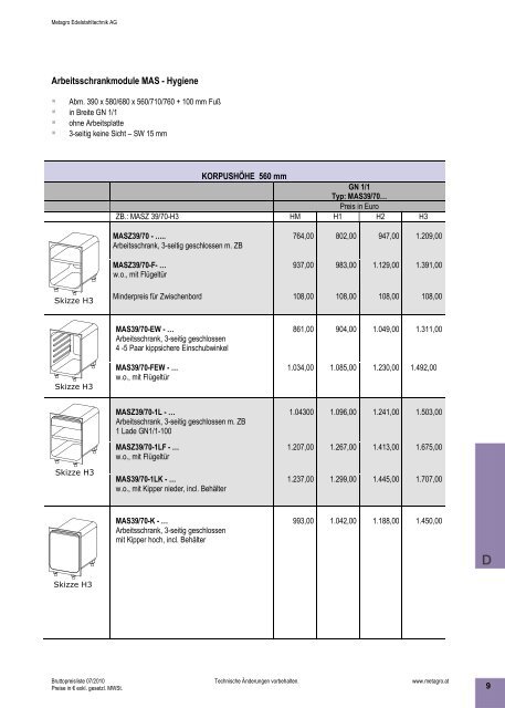 KATALOG beste Qualität Metagro