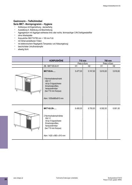 KATALOG beste Qualität Metagro