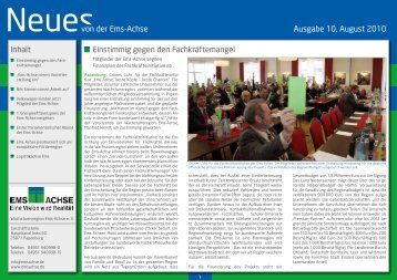 Ausgabe August 2010 - Ems-Achse