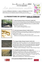 la prehistoire du quercy sur le terrain - TRACES