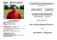 Sportinfo vom Spiel am 11.09.05 gegen Lenheim/Stangenrod