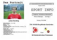 Sportinfo des Heimspiels am 07.05.06 gegen die SG Gonterskirchen ...