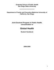 general program information - Graduate School of Public Health ...
