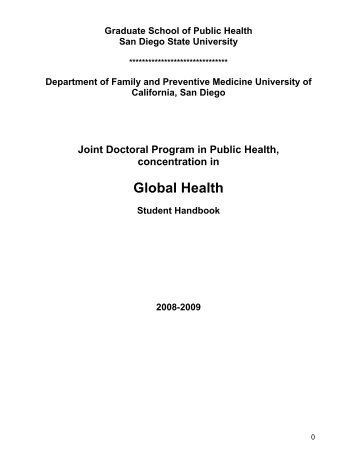 general program information - Graduate School of Public Health ...