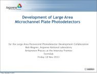 Towards Large Area, Picosecond-Level Photodetectors - Capp.iit.edu