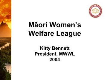 M?ori Women's Welfare League - to 2004 - Christchurch City Libraries