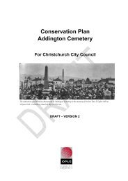 Conservation Plan Addington Cemetery - Christchurch City Libraries