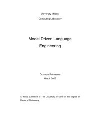 Model Driven Language Engineering - Kent Academic Repository ...