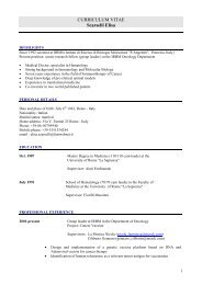 CURRICULUM VITAE Scarselli Elisa