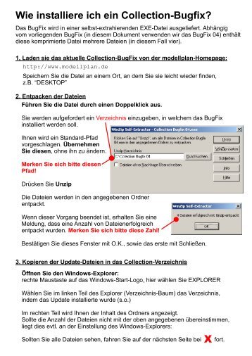 wie installiere ich das collection update.pdf - Modellplan